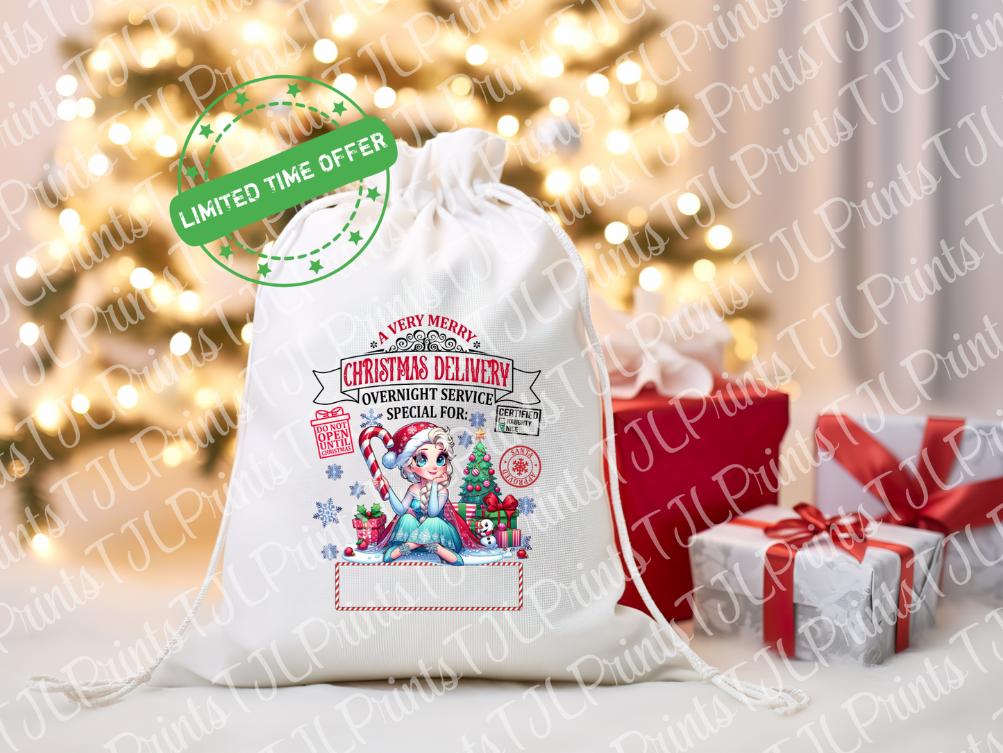 A3 Sublimation Santa Sack Designs