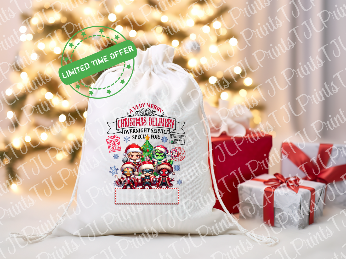 A3 Sublimation Santa Sack Designs