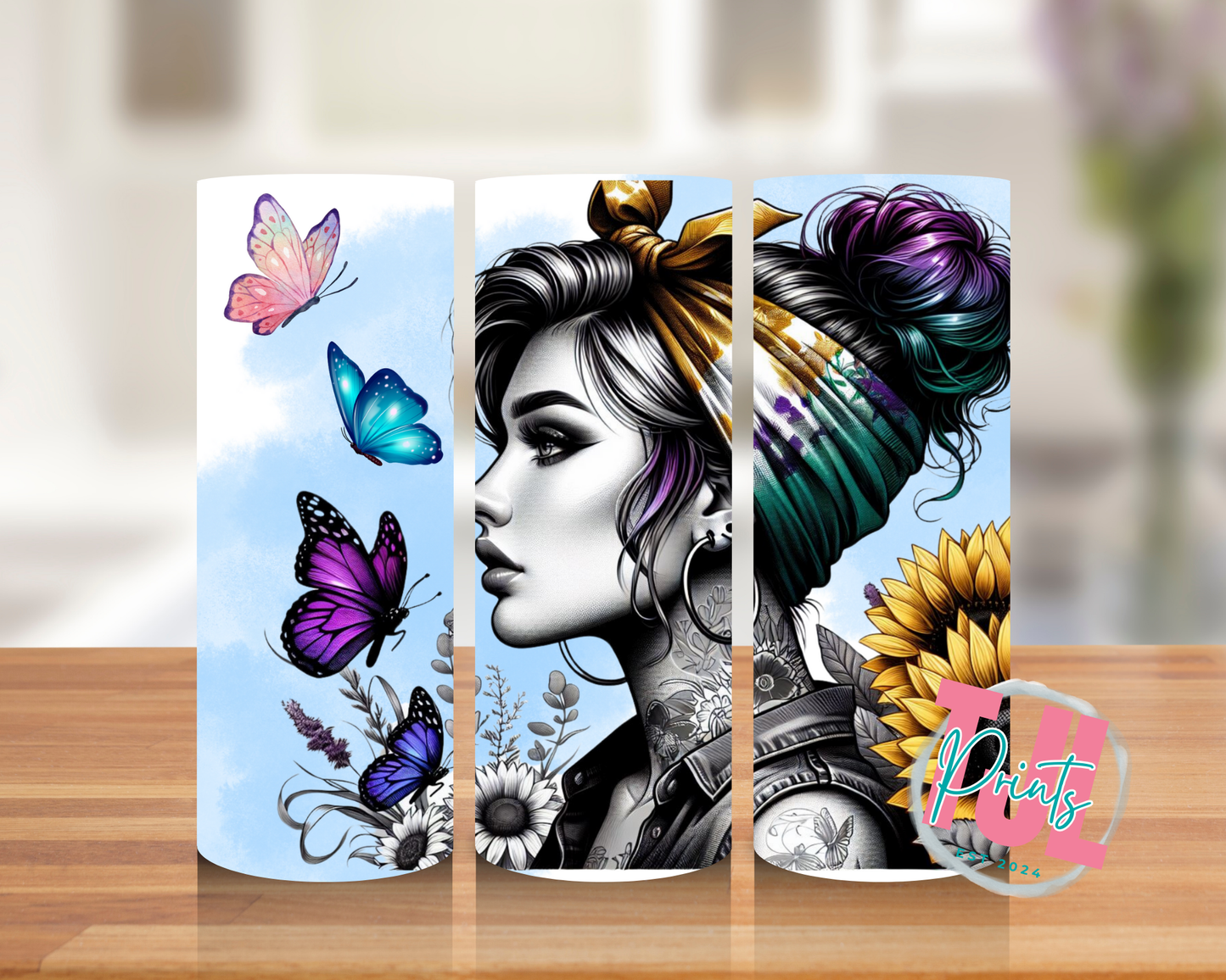 Butterfly Lady - Sublimation Print 20oz