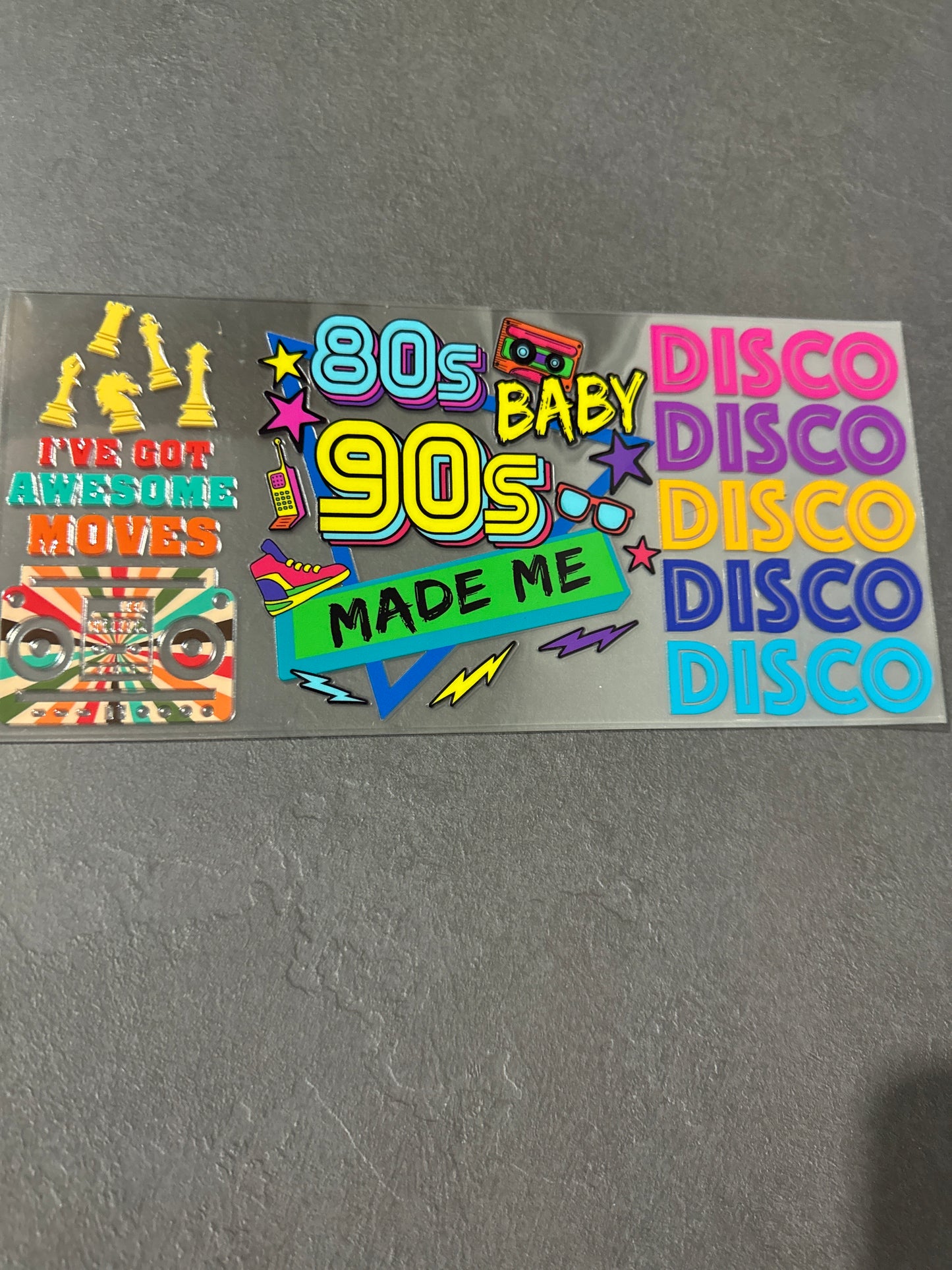 16 oz UVDTF - 80s 90s Disco