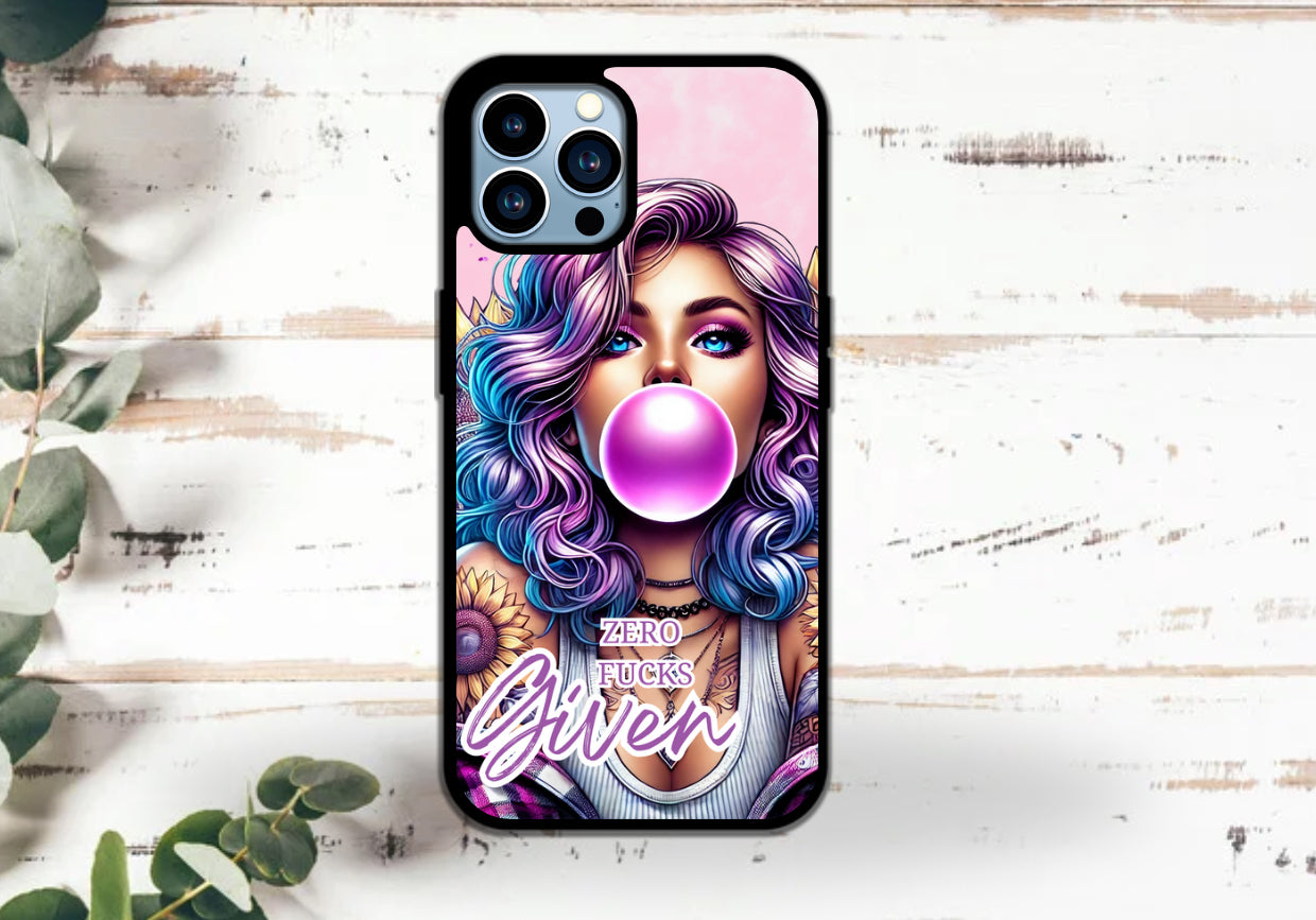 Zero fks given bubble - Sublimation Print phone case