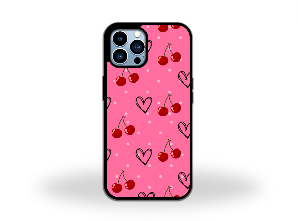 Cherry love phone case design