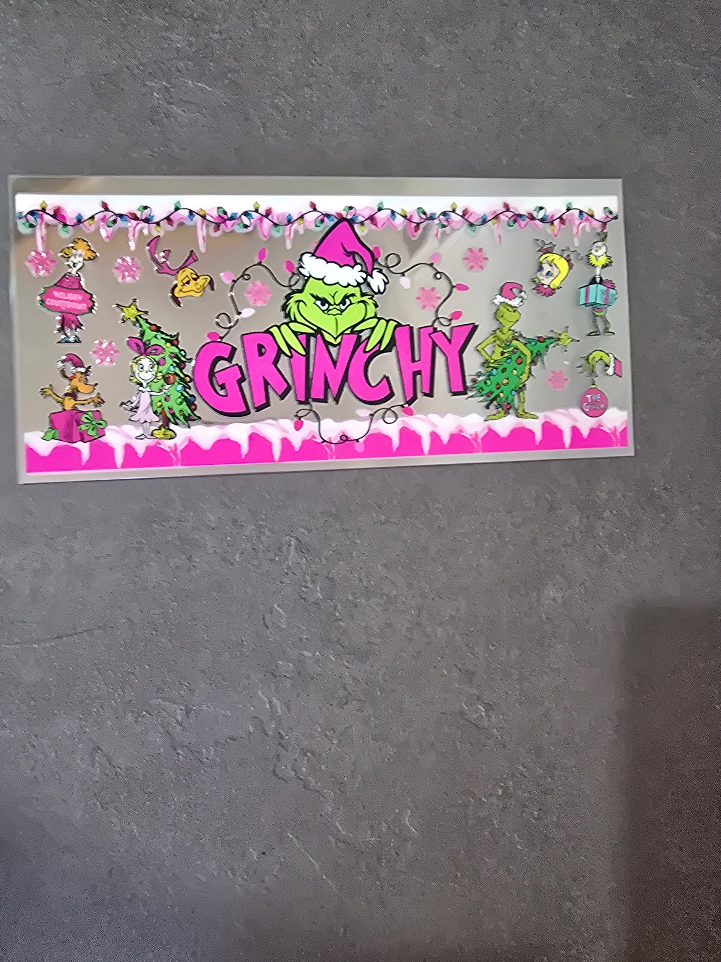 16 oz UVDTF - Pink Grinch