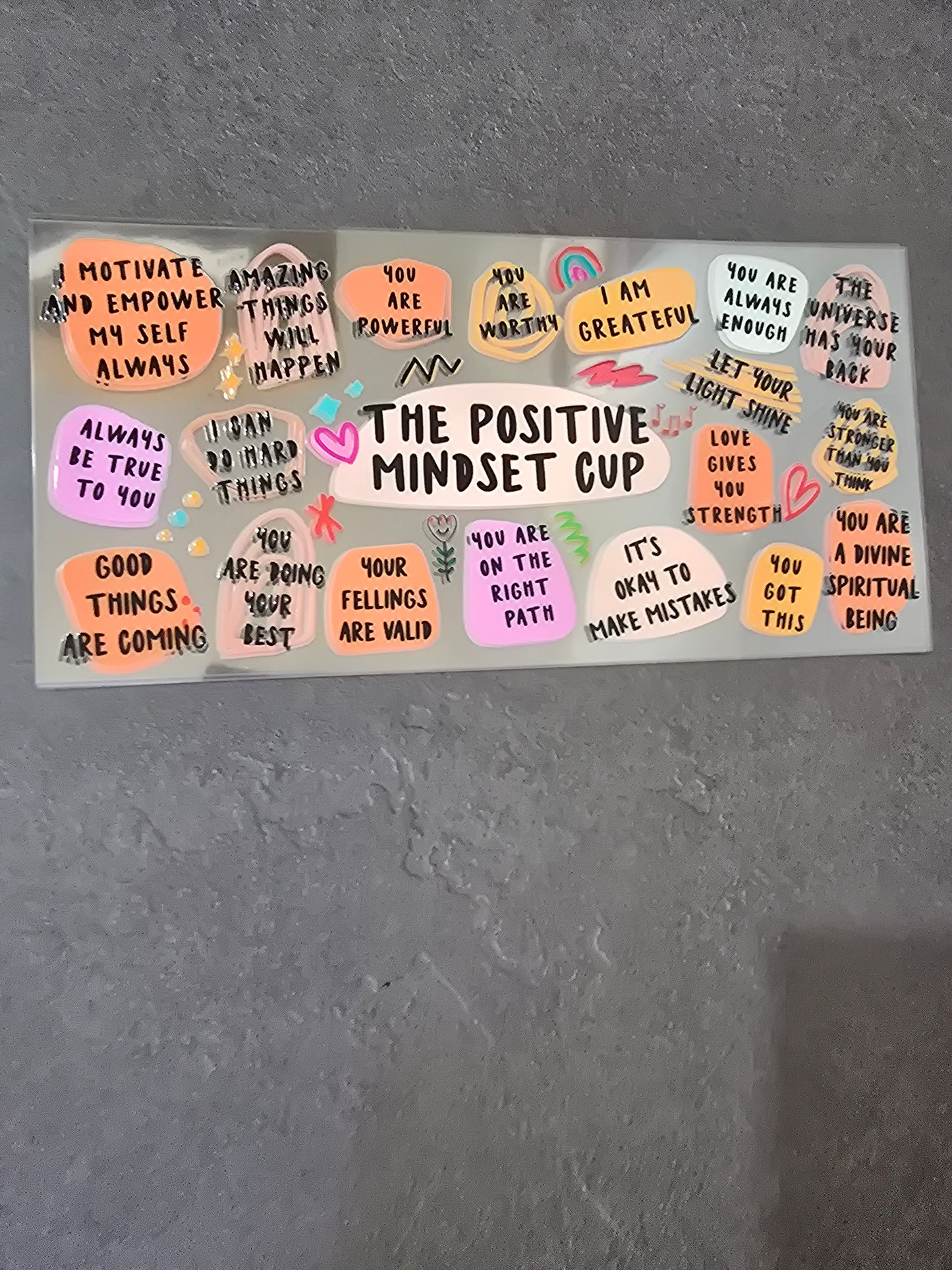 16 oz UVDTF - Positive Mind Set