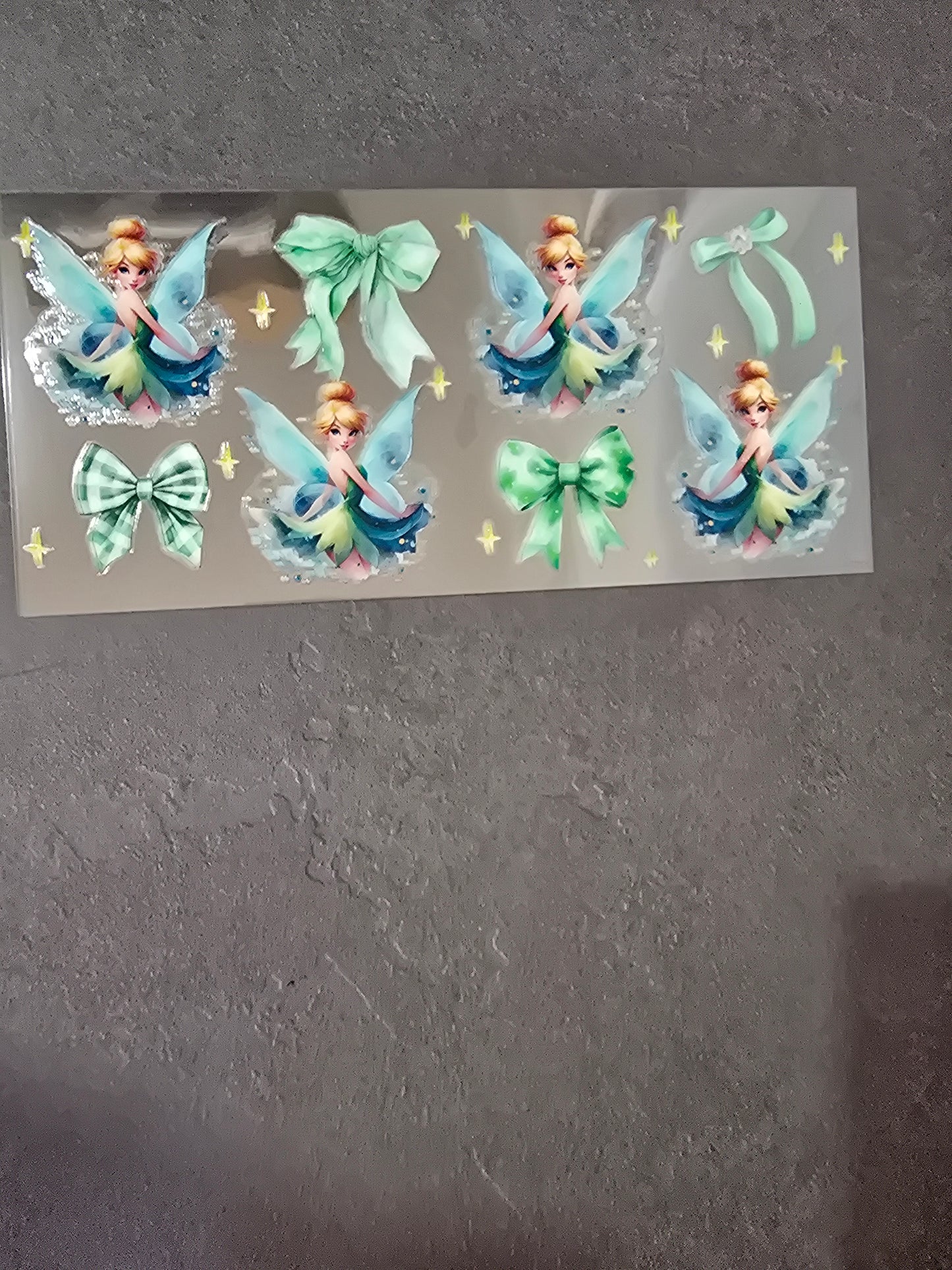 16 oz UVDTF - Tinker bell Bows